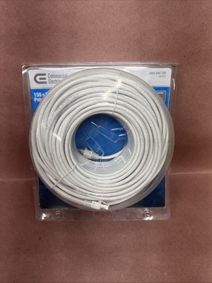 COMMERCIAL ELECTRIC 150 ft. CAT6 Ethernet Cable in White