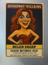 Broadway Villains Custom Caricature Card - Helen Sharp - Death Becomes Her