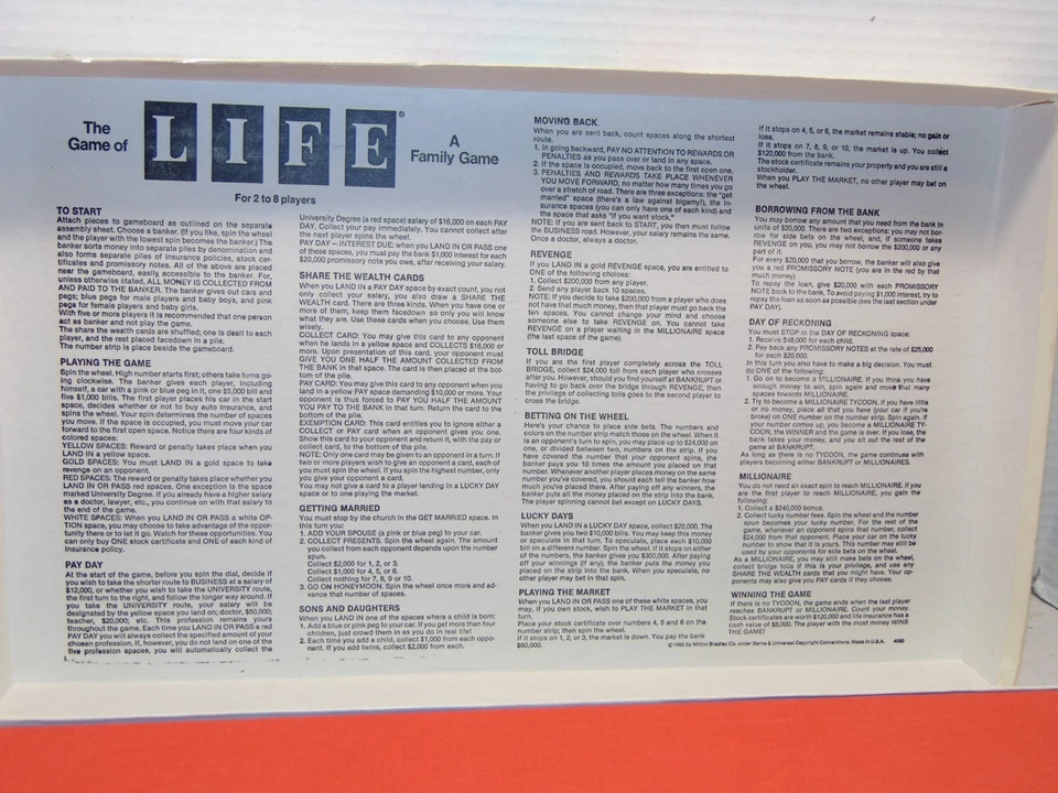 The Game of Life 1983 Milton Bradley Completo Foto 2 de 4