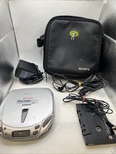 Sony D-E206CK Discman, Working Car Plug, Case, Cassette And Power Adapters Rare 