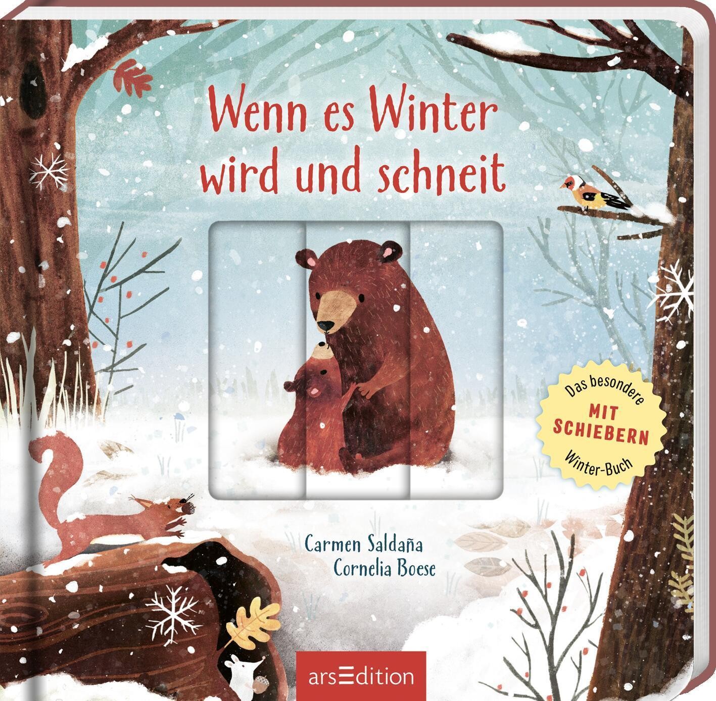 Wenn es Winter wird und schneit: Das besondere Winterbuch mit Schiebern | Wunderschöne Illustrationen mit gereimten Versen für Kinder ab 24 Monaten (Mein Lamellenschieberbuch) - Bild 2
