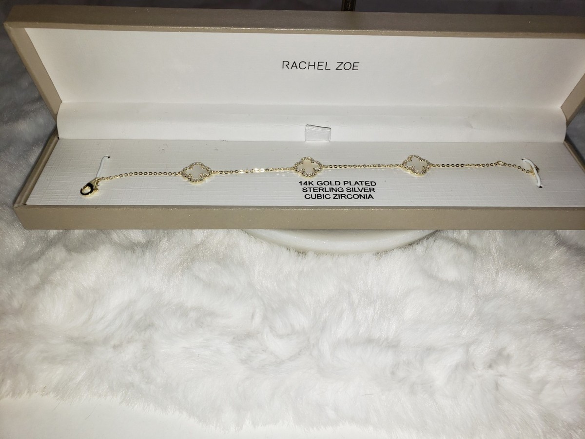 Rachel Zoe 14K Gold Plated Sterling Silver Mother of Pearl Clover