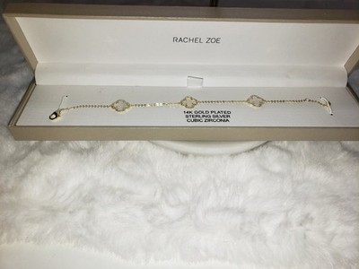 Rachel Zoe 14K Gold Plated Sterling Silver Mother of Pearl Clover