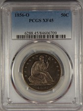 1856-O Seated Liberty Half Dollar PCGS XF45 50c