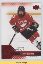 2022 Upper Deck Team Canada Juniors Women's WC Red Foil Emma Maltais READ vm9