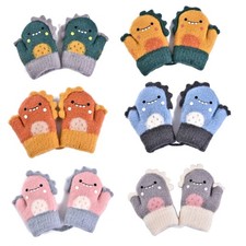 Stretchy Knitted Warm Full Finger Mittens for Child Winter Warm Must Have Golves