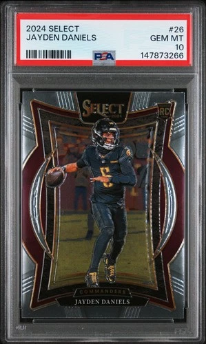 2024 PANINI SELECT #26 JAYDEN DANIELS ROOKIE RC PSA 10