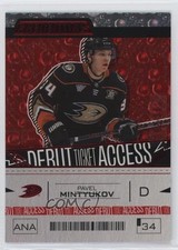 2023 Upper Deck Credentials Debut Ticket Access Red 182/349 Pavel Mintyukov 17ar