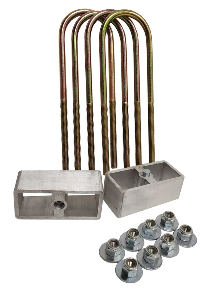 Kit de bloque de aluminio descendente trasero de 3" con pernos en U para camiones de importación antiguos 1998 Foto 4 de 4