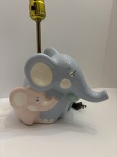 Vintage Tot Line Elephant Nursery Lamp