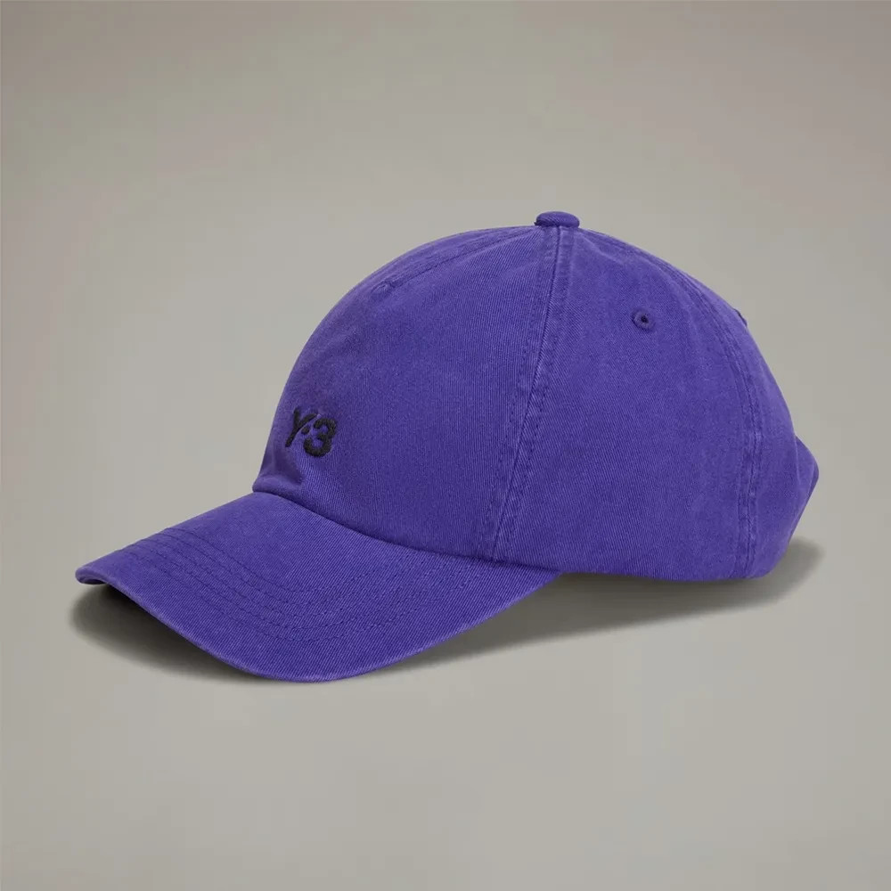 Y-3 Yohji Yamamoto Classic Dad Cap Purple Logo Hat JJ3946