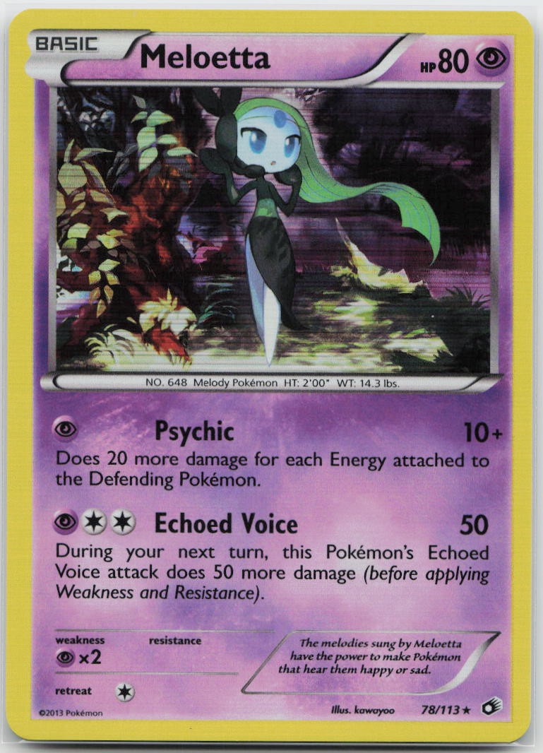 Meloetta (78) Holo Rare Legendary Treasures 78/113 Pokemon TCG