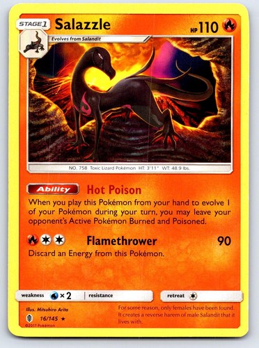 Salazzle 16/145 Rare Guardians Rising Pokemon