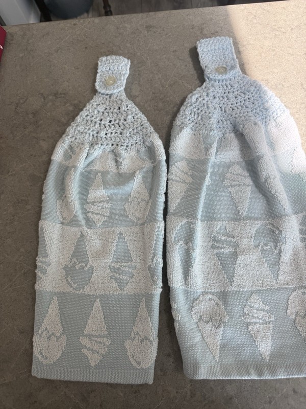 Set Of Crochet toppers Towels
