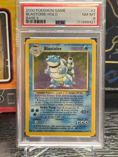 Blastoise #2 Base Set 2 PSA 8