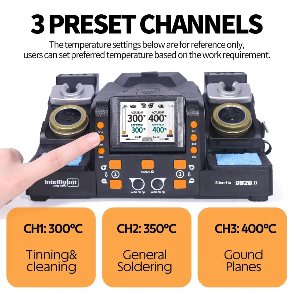 982D-II Digital soldering iron Station for PCB Repair C210/C245 solder Iron Tips - Image 4 of 4