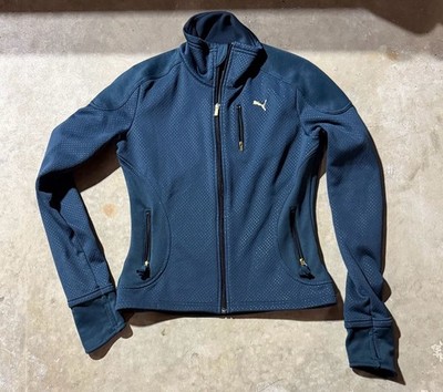 Puma Black Mesh T7 Performance Full-Zip Training Track Jacket