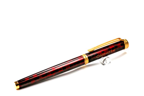 Waterman Harmonie Red Checkered Gold Trim Rollerball Pen
