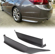 Rear Bumper UnderBody Spoiler Lip Apron 2pc For 13-15 Honda Accord 4DR HFP-Style