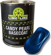 LiME LiNE Bright Blue Candy Pearl Basecoat - Full Coverage Candy Look - 1 Quart