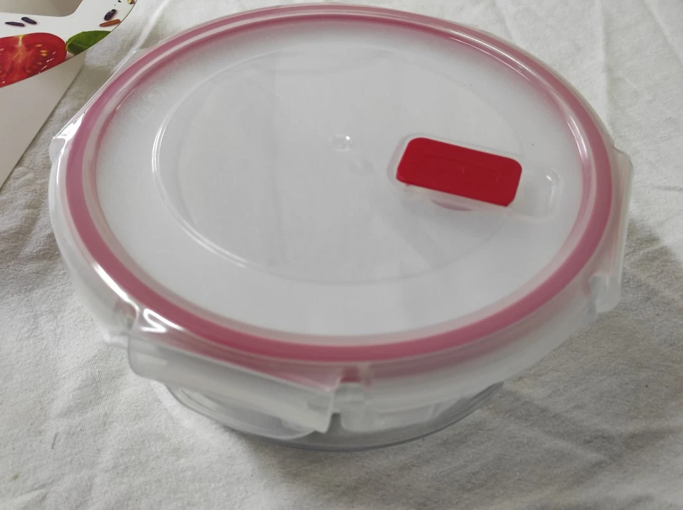 Plat, Boite de conservation hermétique Cuver ronde en verre 950ml - Photo 4/4