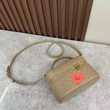 Leder Tasche In Beige Neu