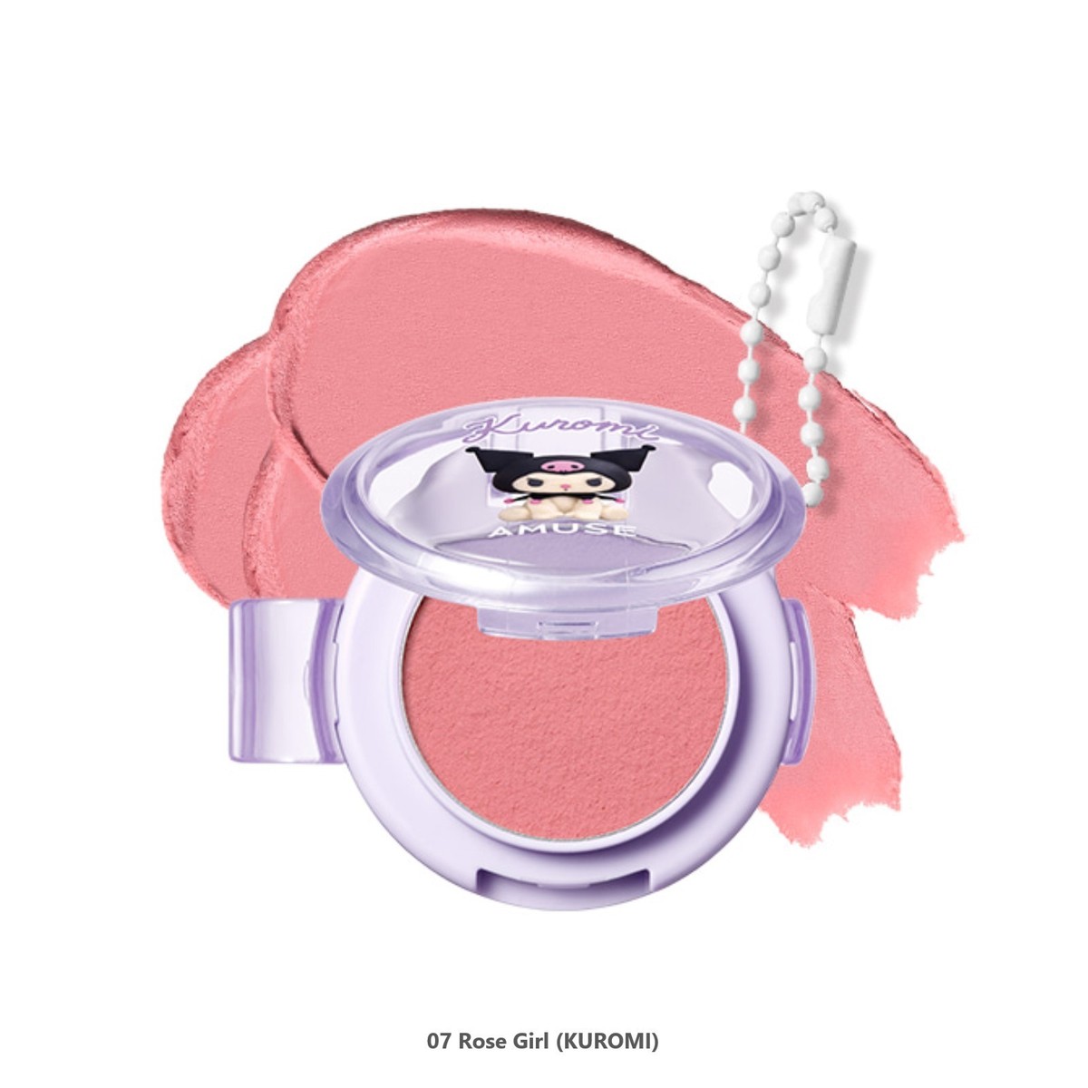 AMUSE x MY MELODY & KUROMI Powder Lip & Cheek 4g +Acrylic Keyring+