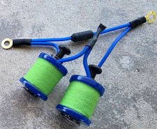 1" 8-32 Tattoo Machine Parts Coils 8 Wrap True Blue washers Lime Neon Handmade