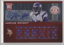 2012 Totally Certified Freshman Fabric Platinum Red Jarius Wright Rookie Auto RC