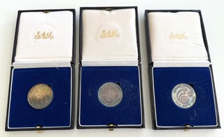 Südafrika 3x 1 Rand 1988 Silber in Box