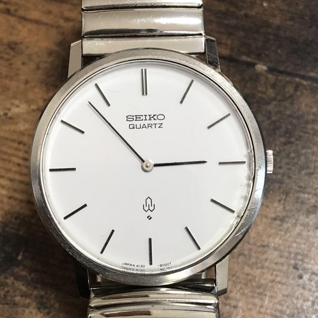 Seiko 4130-9000 Mens Stainless Steel Watch