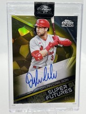 Dylan Carlson 2022 Topps Chrome Black Futures Gold Auto #SFA-DC /50 A52
