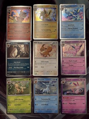 Complete 8 Card Set Eevee-lutions Costco Cosmos Holo + Eevee SVP 200