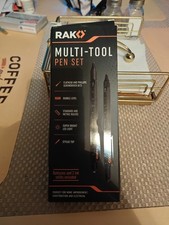 RAK Multi-Tool Pen Set LED Light Touchscreen Stylus Ruler Screwdriver Level NEW