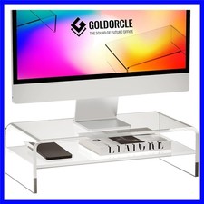 Acrylic Monitor Stand Riser Clear Computer Monitor Stand Big