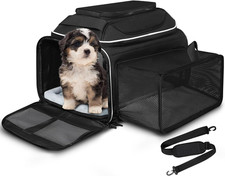 Top and Side Expandable Pet Carrier 18X11X11 Inches Delta United Airline Approve