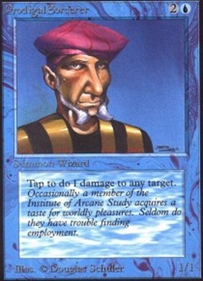 Light Play, English MTG Regular Prodigal Sorcerer Unlimited Magic the Gathering