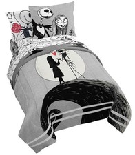 Disney Nightmare Before Christmas Moonlight 7 Pc Queen Bed Set-Includes Rever...