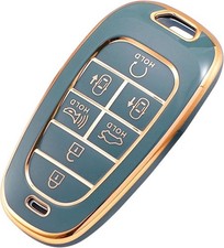 Premium TPU Key Fob Cover Case for 2024 2023 2022 Hyundai S Color: Size A-gray