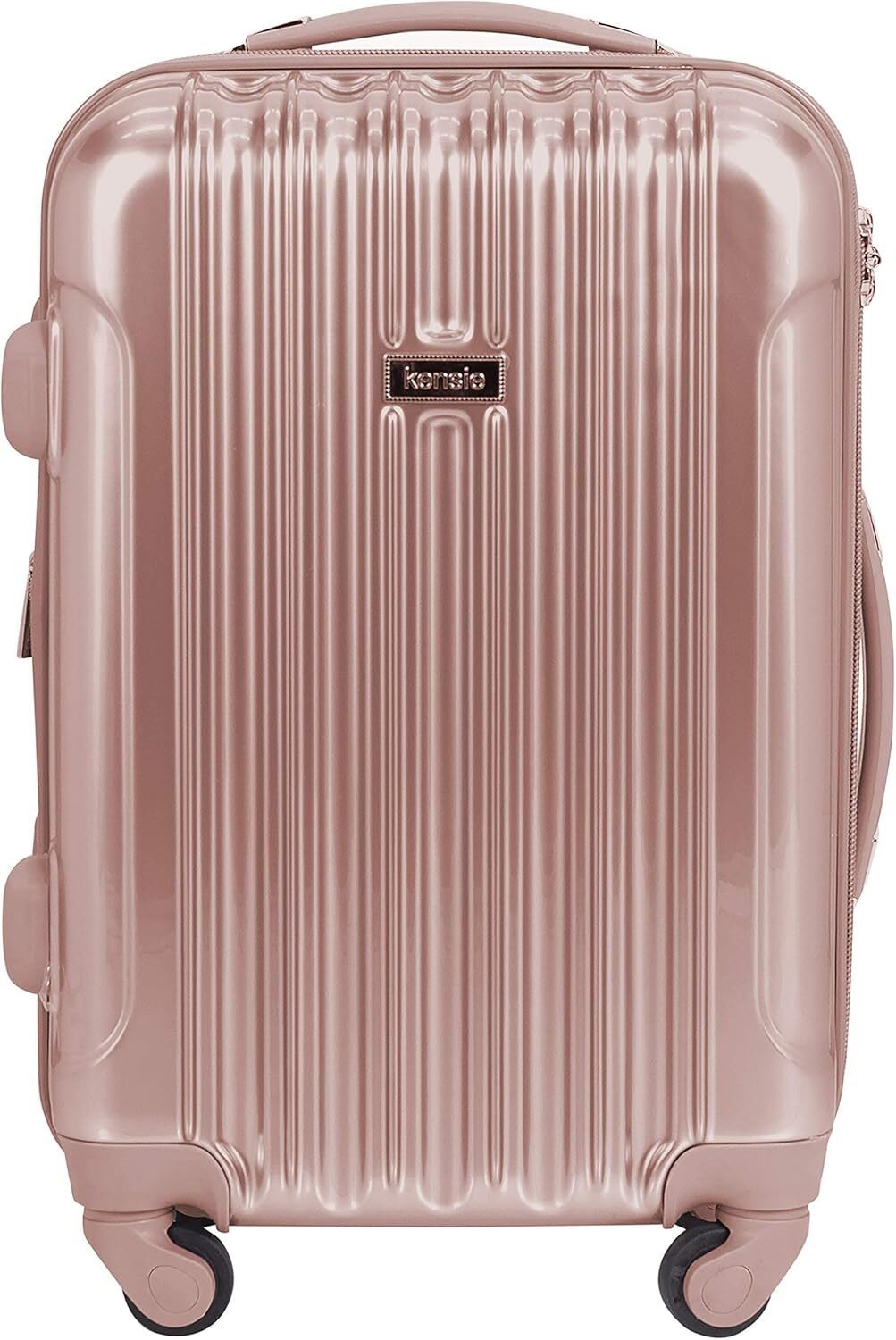 Expandable Rose Gold Airline Carry-on Suitcase