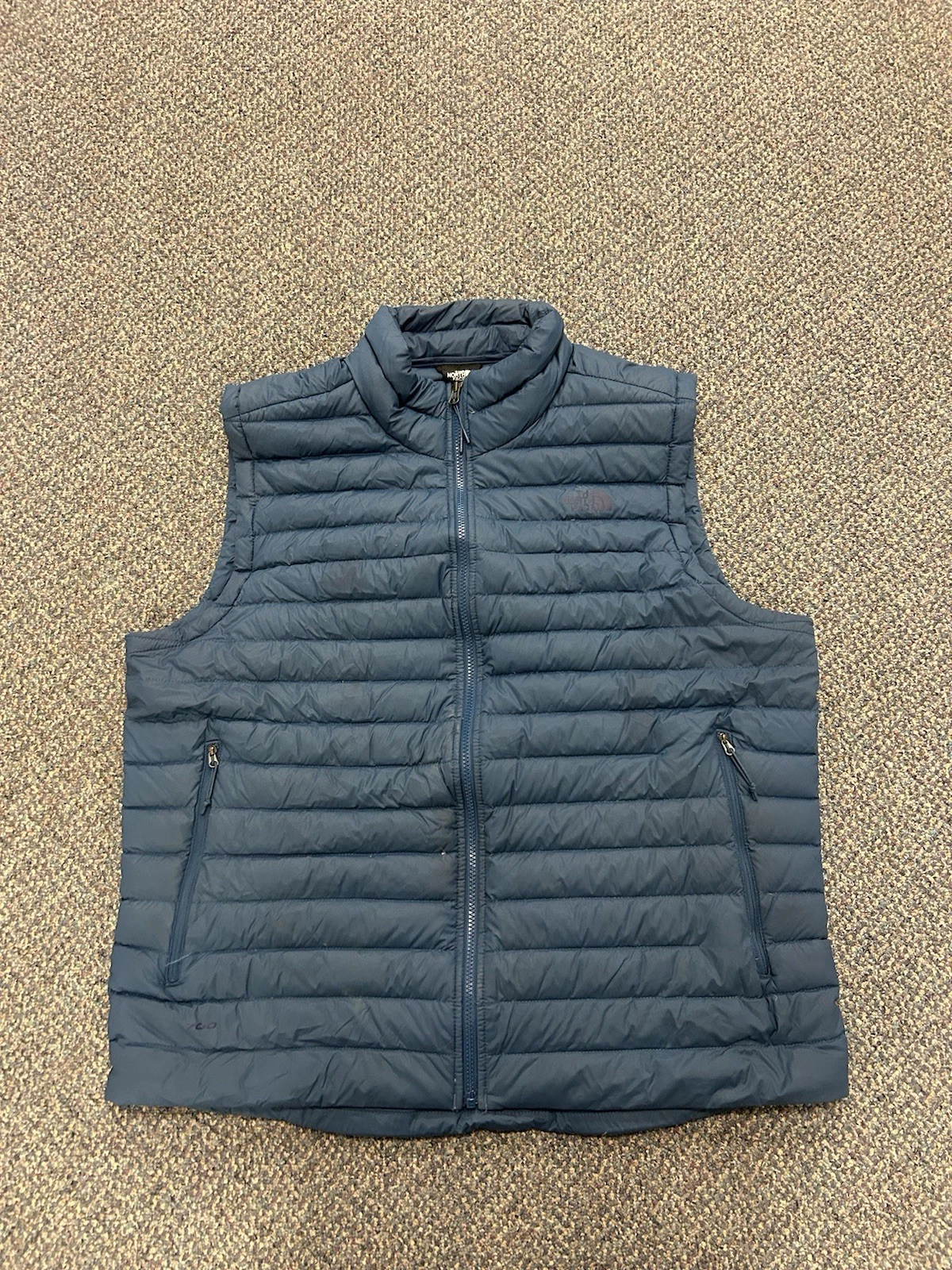The North Face Down Vest Men Size XL Blue 700 Fill Nano Puffer Full Zip Outdoors