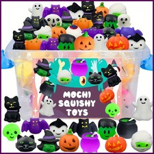 20pcs Halloween Party Favors Halloween Treat Bag Gifts Kawaii Squishies Mochi