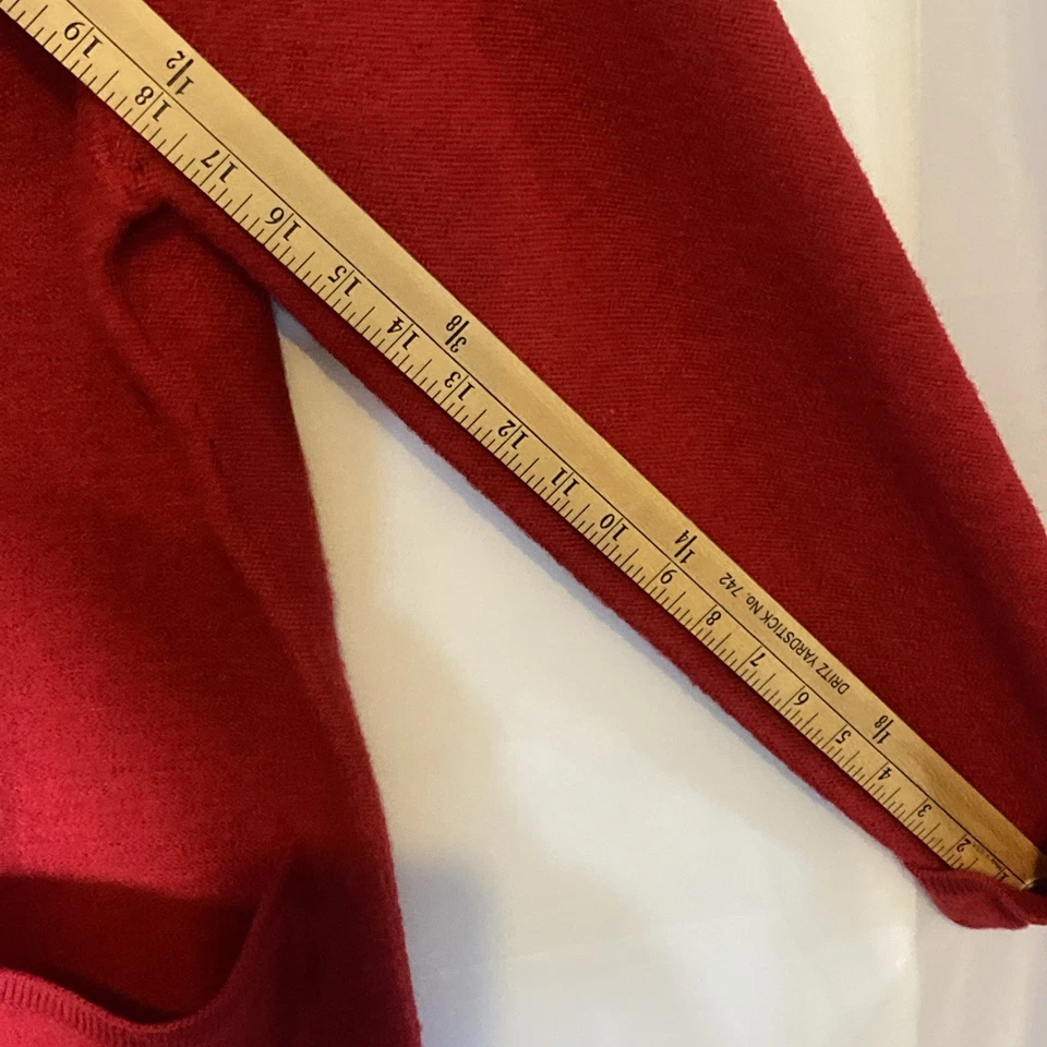 Chaqueta Cárdigan Suéter Karen Scott Pura 100% Lana L Madera Palanca De Colección Años 90 Foto 4 de 4