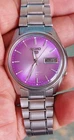 Watch Seiko 5 Automatic Vintage 21 jewels Purple Dial Day/Date 7009 @ Japan