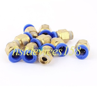 10Pcs PC 10-02 Air Line Hose 1/4BSP Male Thread 10mm Tube QuickReleaseCoupler *t