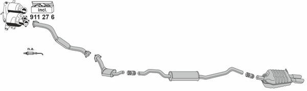 EndschalldäMpfer NachschalldäMpfer Ernst 011235 FüR Opel Corsa X01 F08 F68-image