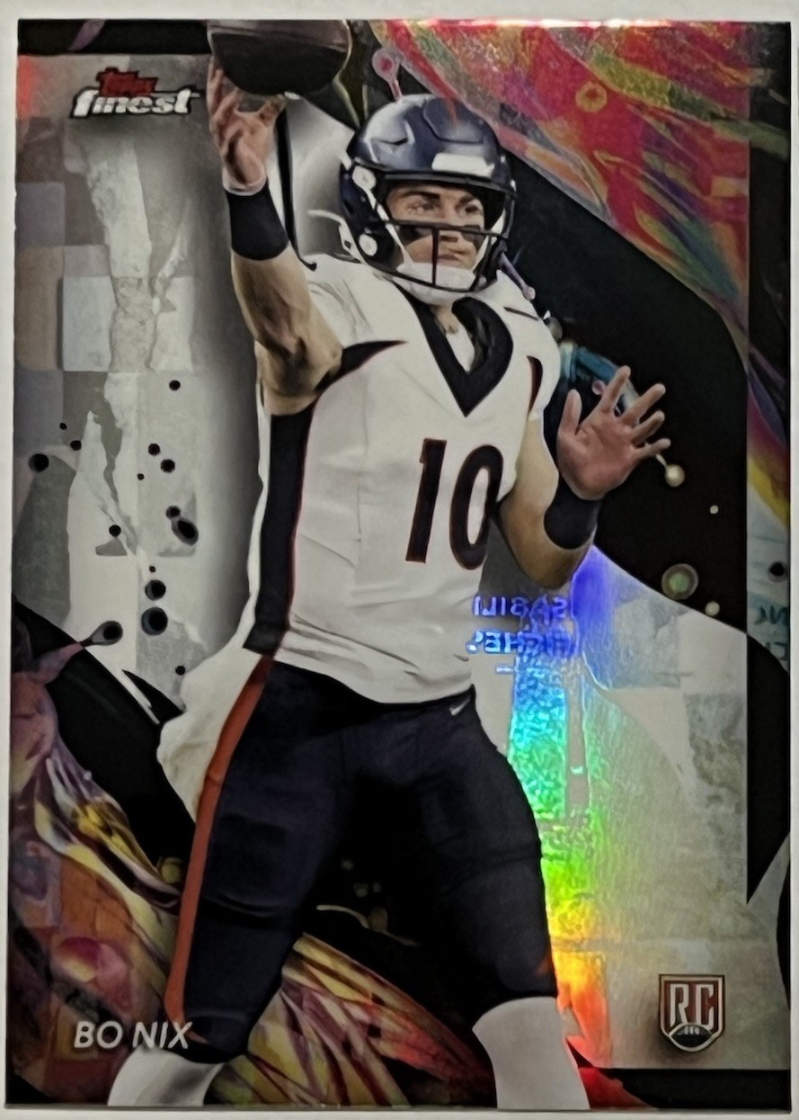 2024 Topps Finest - Uncommon Bo Nix #163 Refractor (RC)