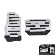 Automatic Transmission Pedal Covers, Non-slip Car Pedal Covers, 2 PCS Silver