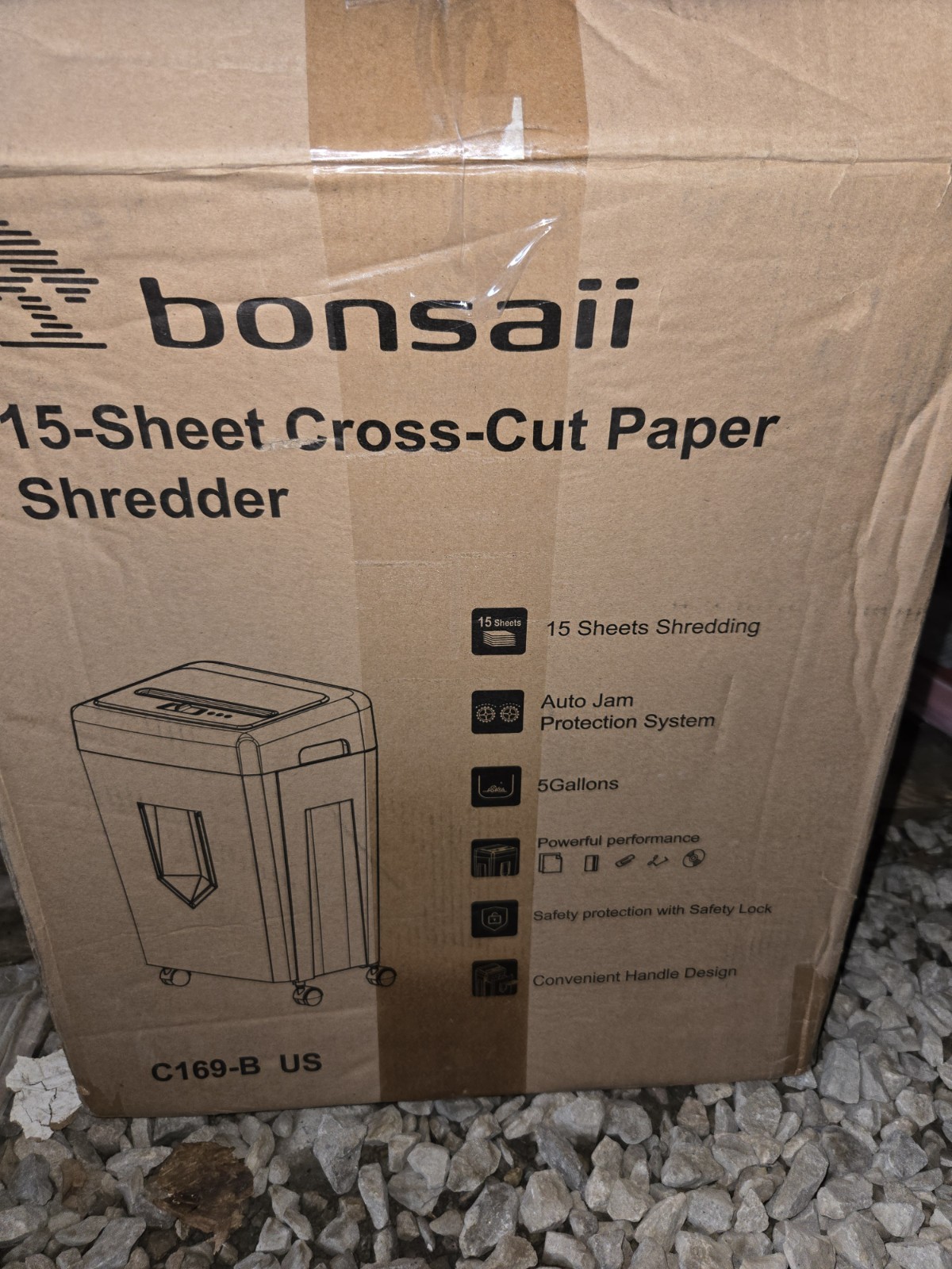 Bonsaii 15-Sheet Cross-Cut Paper Shredder