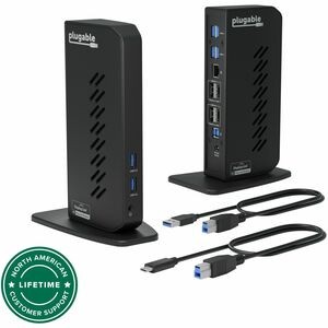 Plugable UD-6950Z USB 3.0/USB-C Dual 4K Docking Station HDMI/DP Win/Mac